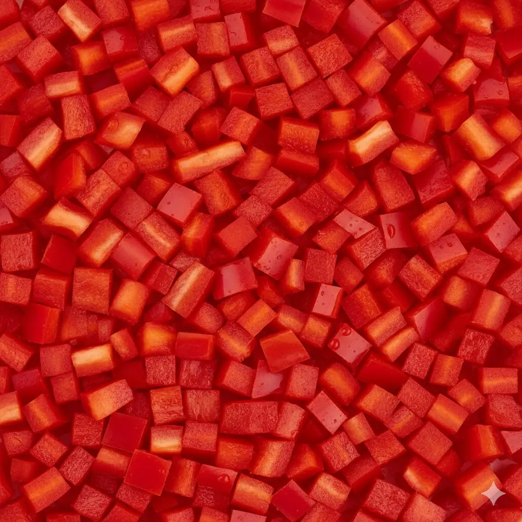 Brunoise de poivron rouge