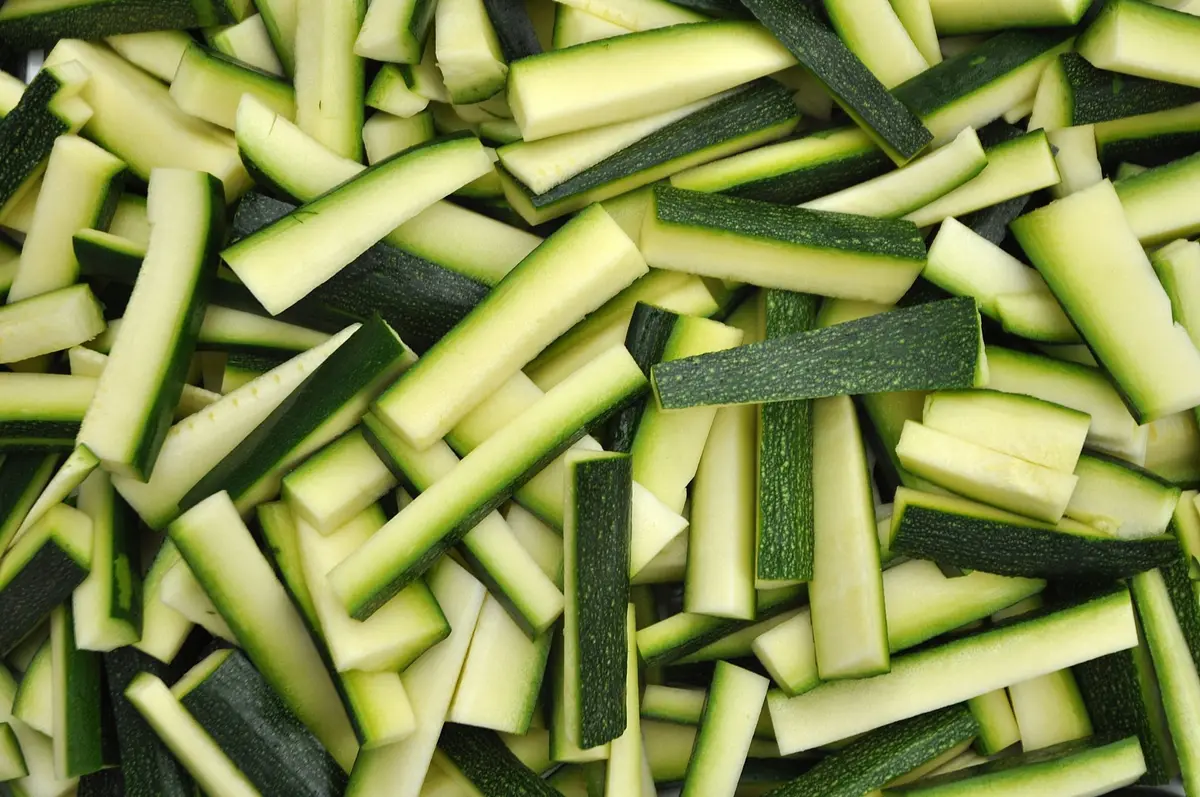 Courgette tranchée